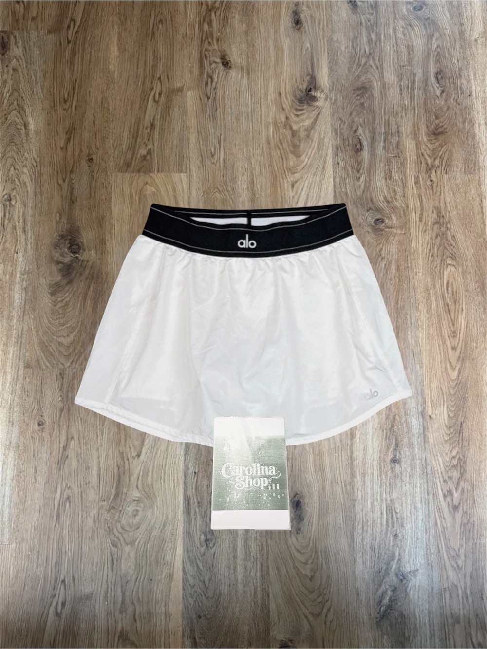 ALO Yoga White Flared Match Point Tennis Skirt